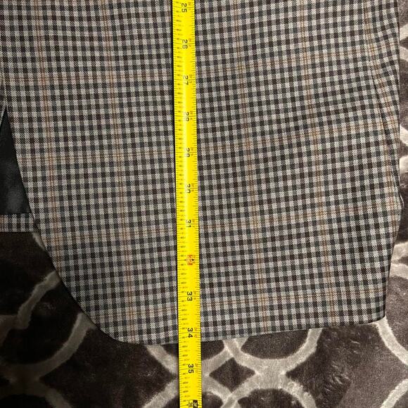 Cremieux Loro Piana Wool Blazer Men's 44L Black Brown Small Check Plaid Autumn - Picture 9 of 11